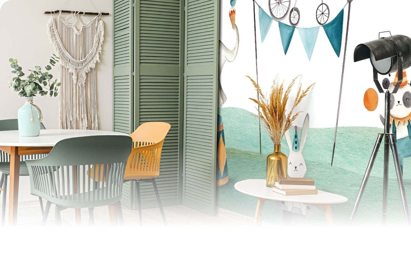 Circus themed wallpaper look stunning in kids area